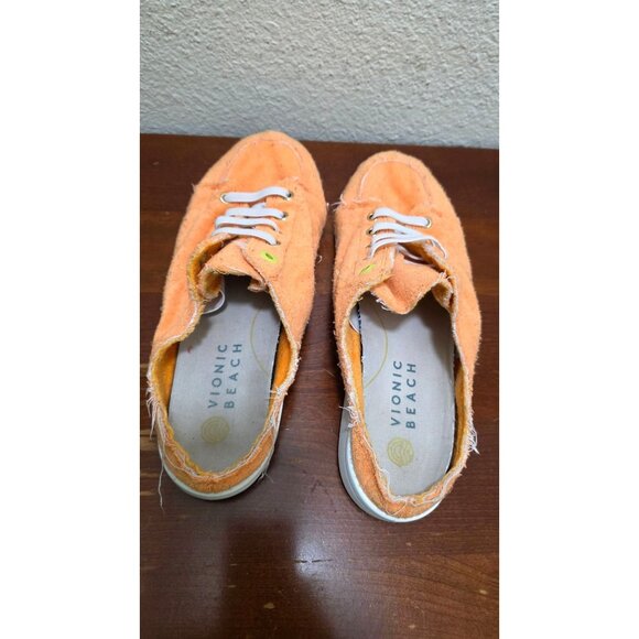 Vionic Breeze Beach Orange Canvas Slip-On Sneakers - Women Size 9.5 - Picture 5 of 9